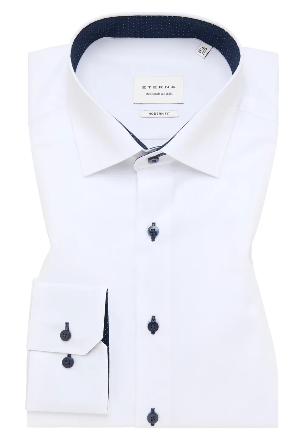Eterna Langærmet Modern Fit Skjorte, , 44- Skjorter
