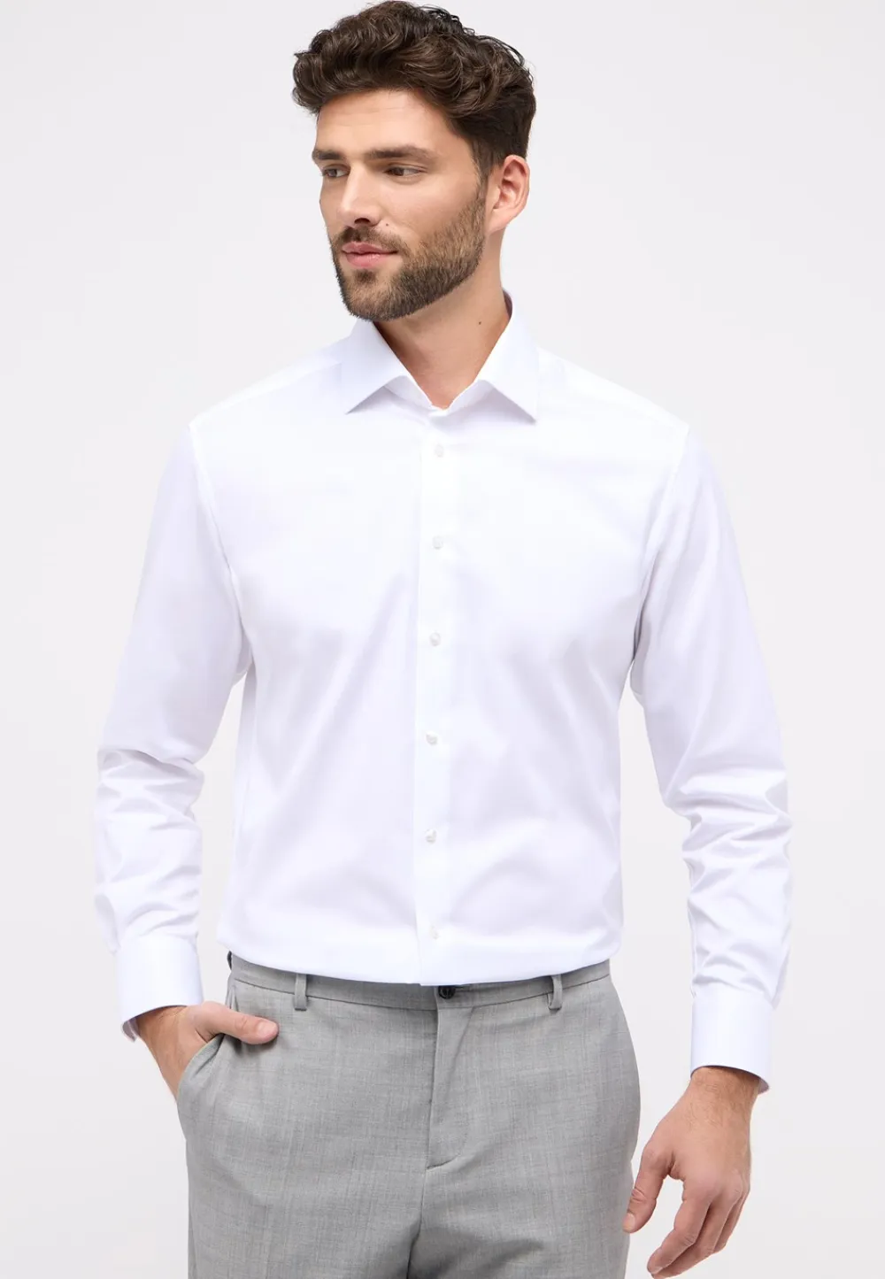 Online Langærmet Modern Fit Skjorte, , 43 Skjorter