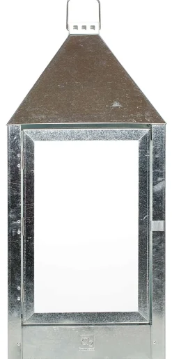 Clearance Lanterne, Galvaniseret, 32x70x32 cm Lanterner & Lyskæder