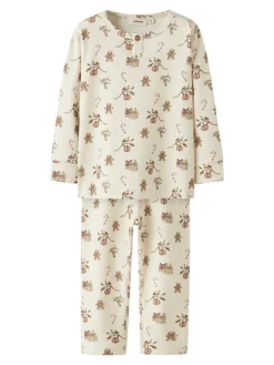 Lil' Atelier Layo Git Natsæt, , 116 cm-Børn Undertøj & Nattøj