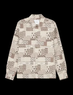 New Layton Patchwork Jacquard Overshirt, , XL Overshirts
