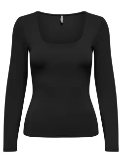ONLY Lea Langærmet T-shirt, , M-Dame T-Shirts & Toppe