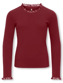 Outlet Leslie Lace Mix Bluse, , 158-164 cm Børn Bluser