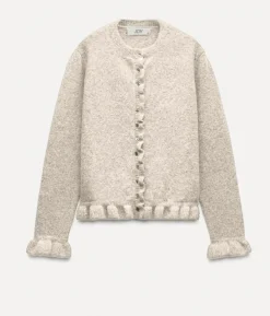 JDY Letty On Frill Cardigan, , M-Dame Strik & Sweatshirts