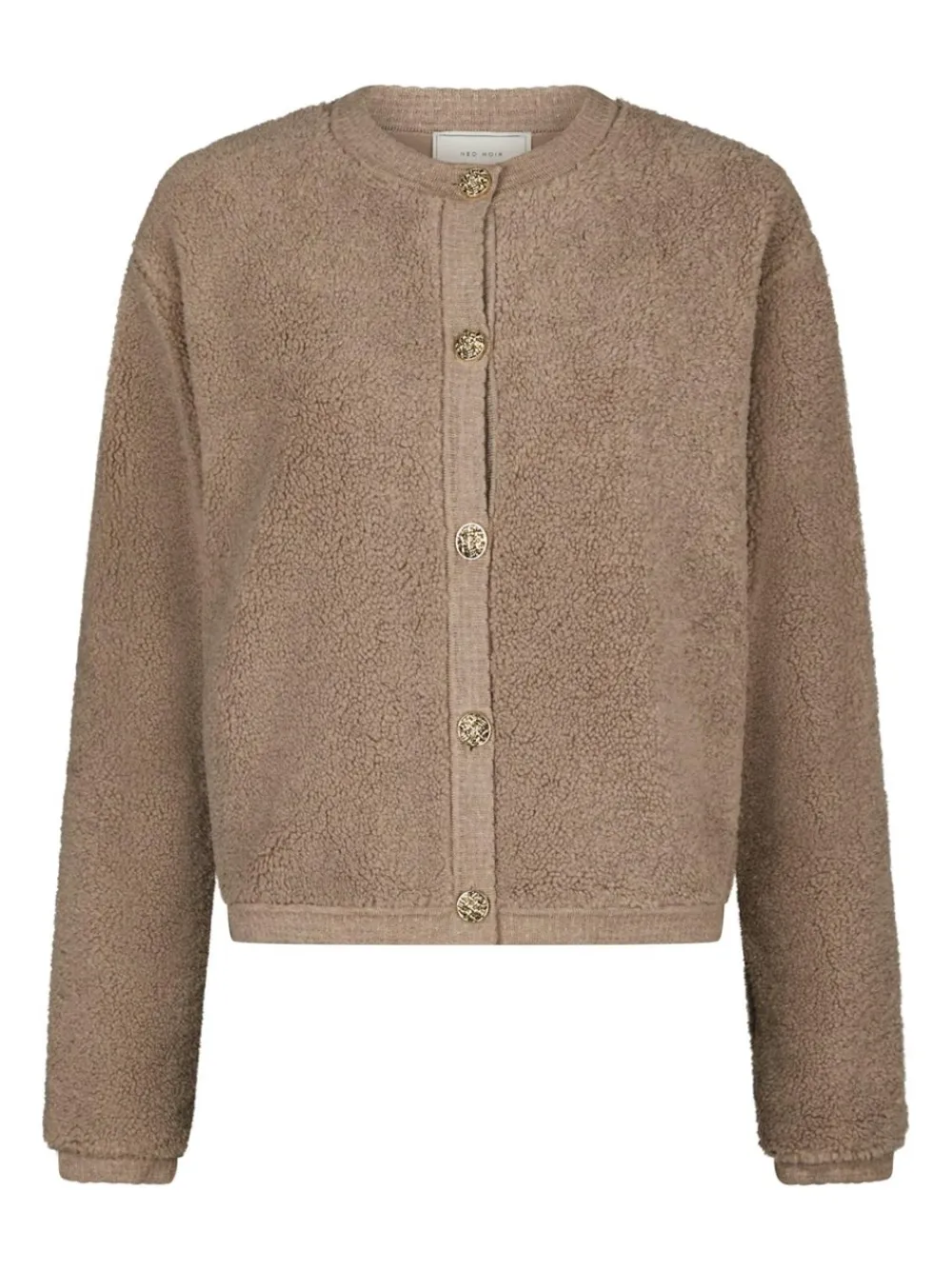 Neo Noir Limo Fluffy Knit Cardigan, , 42-Dame Cardigans