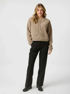 Neo Noir Limo Fluffy Knit Cardigan, , 42-Dame Cardigans