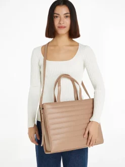 Calvin Klein Line Quilt Medium Tote Taske,-Dame Shoppere