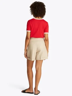 Outlet Linen Mix Pleated Shorts, , 42 Dame Shorts