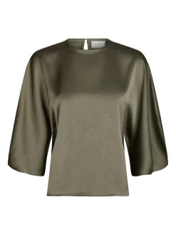 Neo Noir Liora Heavy Sateen Bluse, , 36-Dame Bluser & Skjorter