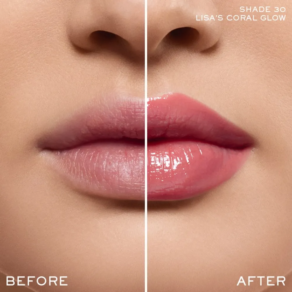 Lancôme Lip Idôle Squalane-12 Butterglow Glowy Color Balm, 30 Lisa's Coral Glow- Læber