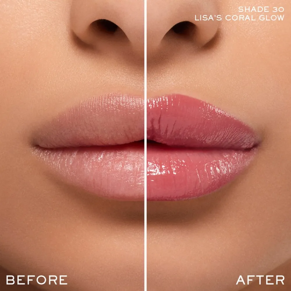 Lancôme Lip Idôle Squalane-12 Butterglow Glowy Color Balm, 30 Lisa's Coral Glow- Læber