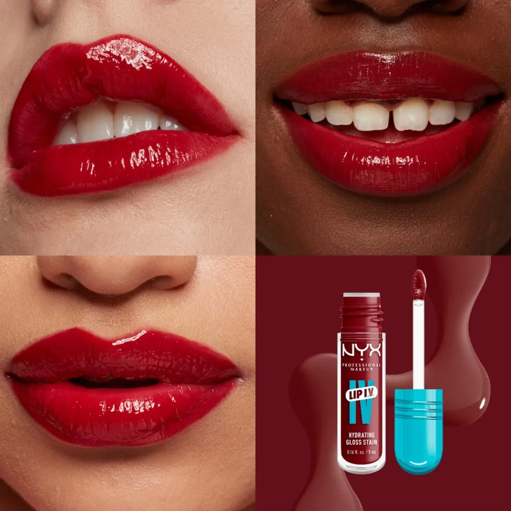 Hot Lip I.V. Hydrating Gloss Stain Lipgloss, Læber