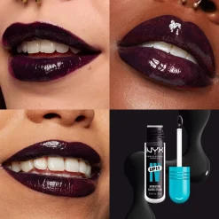 NYX Professional Makeup Lip I.V. Hydrating Gloss Stain Lipgloss, 16 Grape Gushin'- Læber
