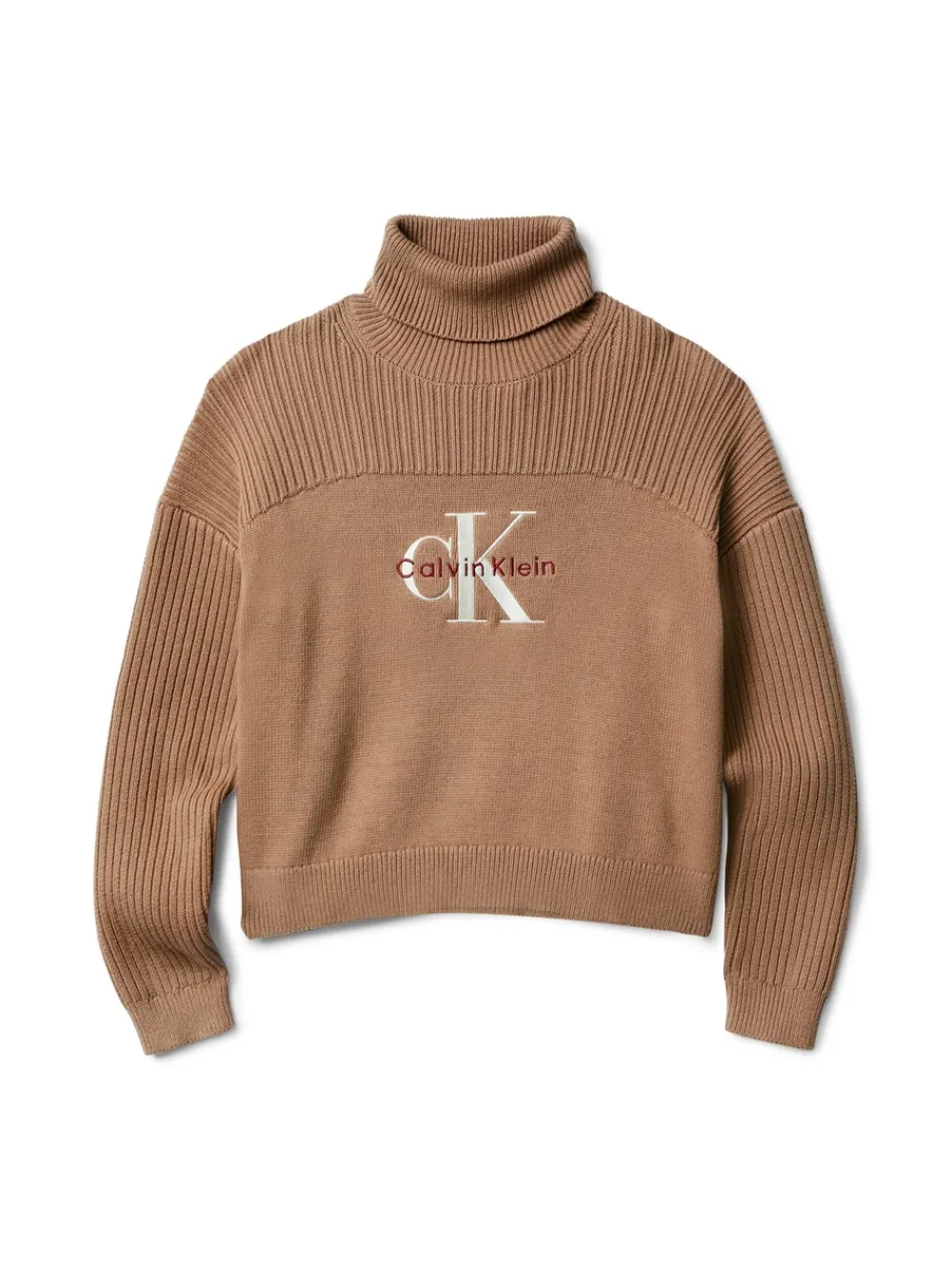 Calvin Klein Logo Rullekravstrøje, , 152 cm-Børn Strik & Sweatshirts