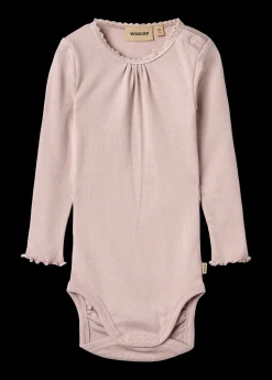Wheat Lotta Blonde Rib Body, , 86 cm-Børn Bodies & Heldragter