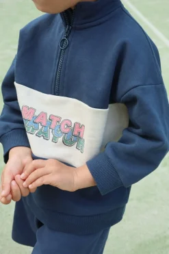 Sale Lou Half Zip Sweatshirt, , 104 cm Børn Strik & Sweatshirts