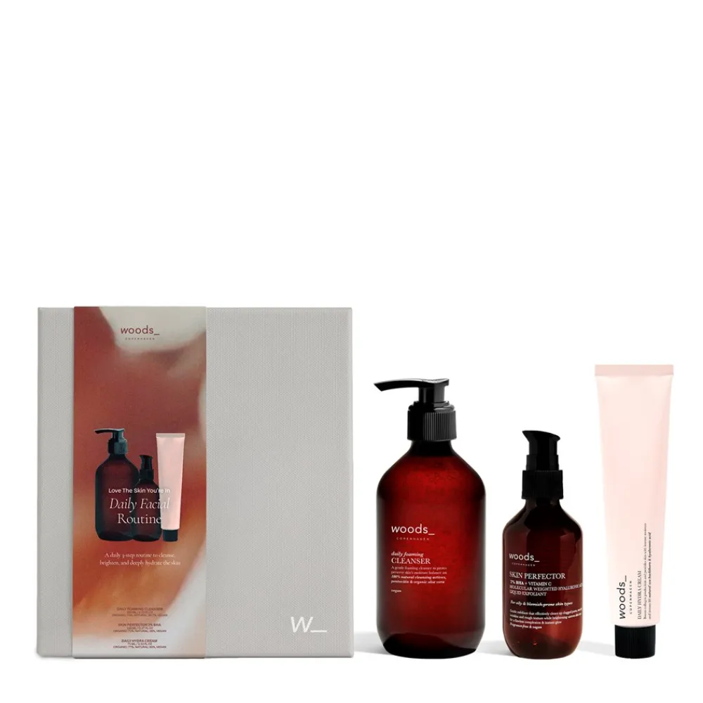 woods_ copenhagen Love The Skin You're In Daily Facial Routine Gaveæske- Gaveæsker Til Hende