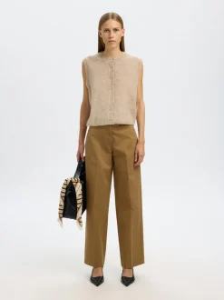 Selected Women Lulu Button Vest, , M-Dame Veste
