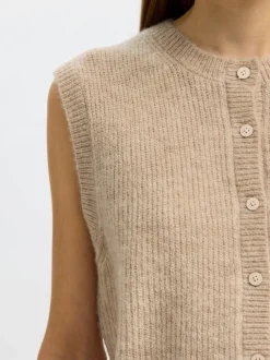 Selected Women Lulu Button Vest, , M-Dame Veste