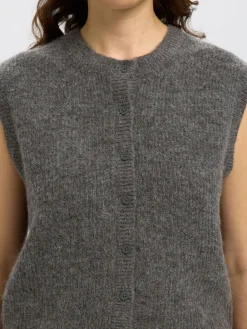 Online Lulu Button Vest, , XS Dame Veste