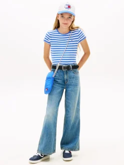 Tommy Hilfiger Mabel Wide Leg Jeans, , 164 cm-Børn Jeans