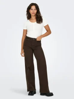 ONLY Madison Blush Wide Jeans, , M/L32-Dame Jeans