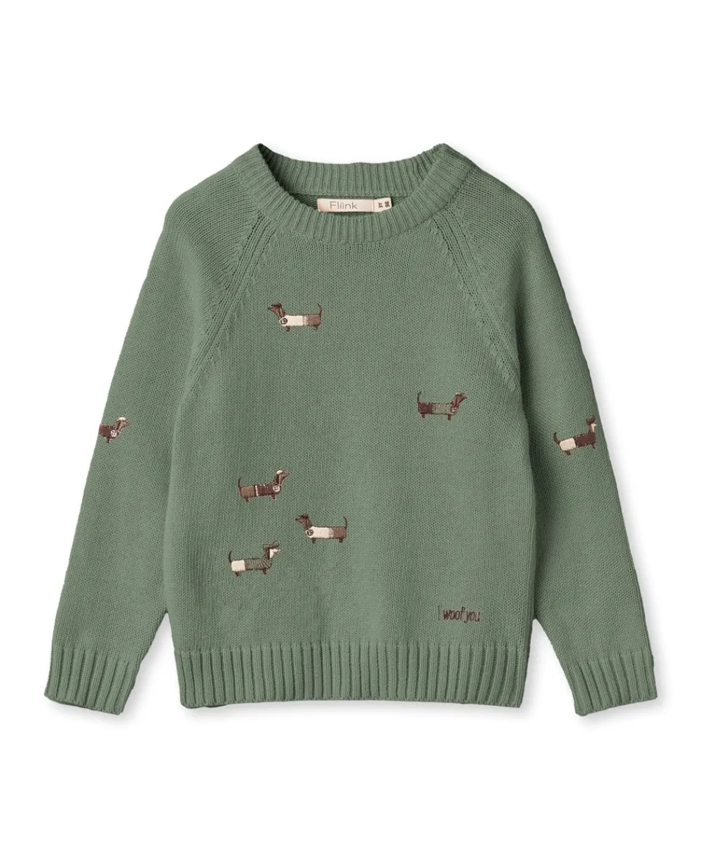 Outlet Mahdi Dog Pullover, , 95 cm Børn Strik & Sweatshirts