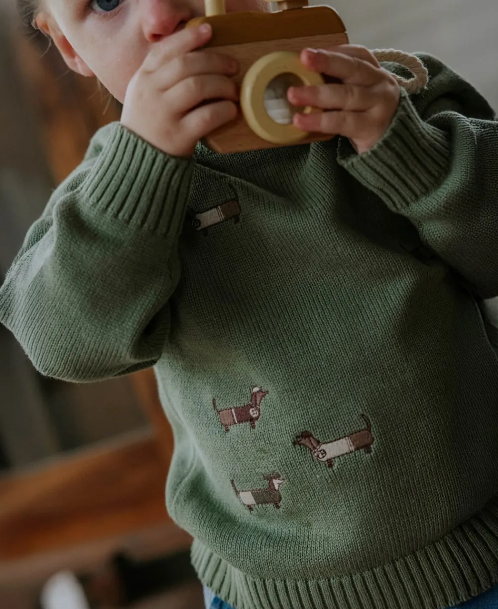 Outlet Mahdi Dog Pullover, , 95 cm Børn Strik & Sweatshirts