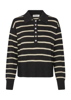 Modström MalvaMD Stripe Polo, , M-Dame T-Shirts & Toppe