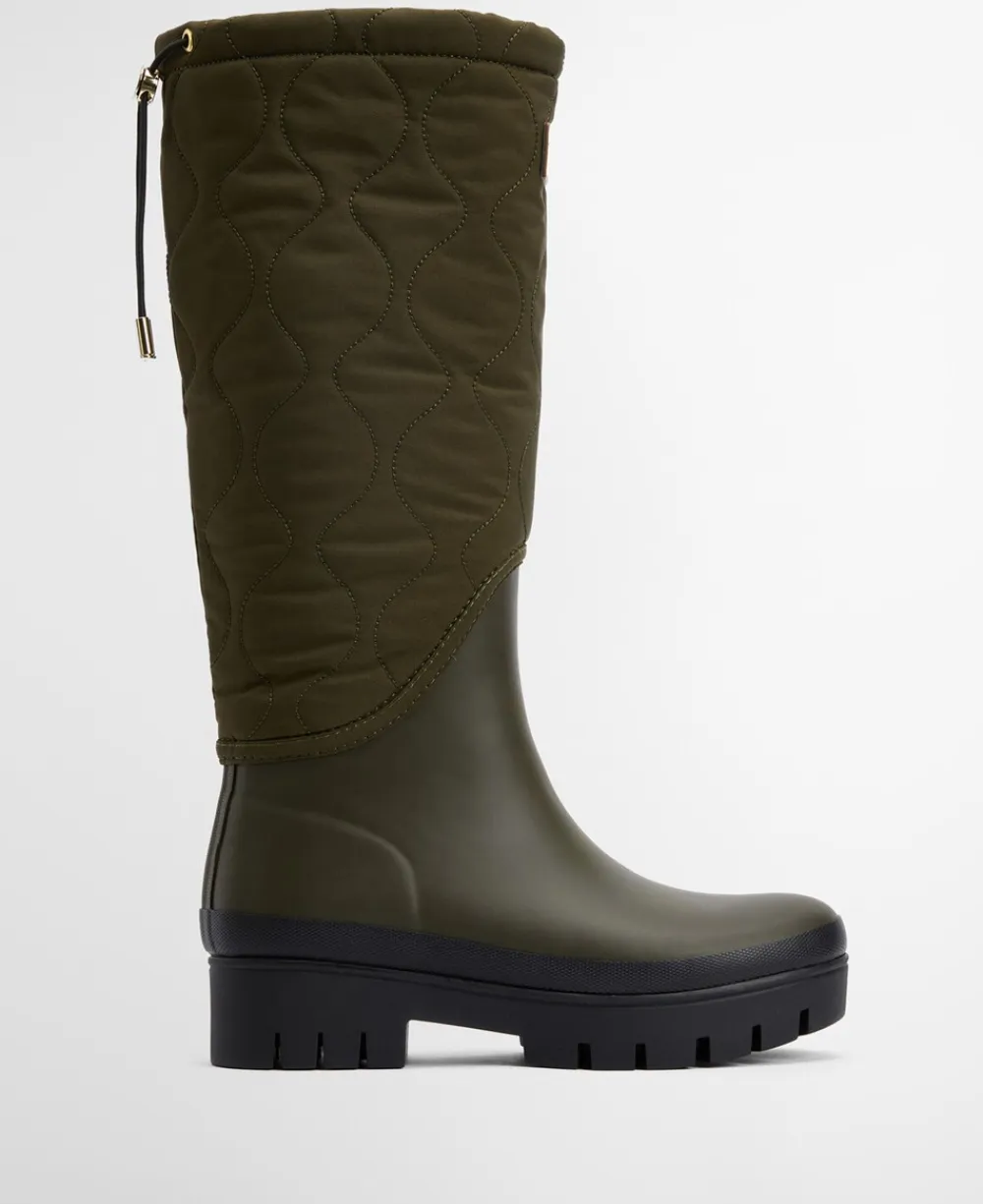 Barbour Marnie Quilted Tall Welly Gummistøvler, , 40-Dame Gummistøvler