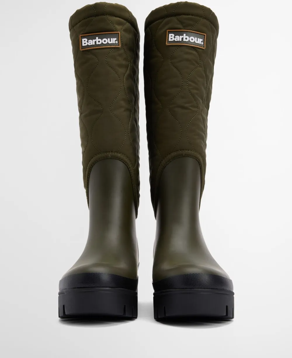 Barbour Marnie Quilted Tall Welly Gummistøvler, , 40-Dame Gummistøvler
