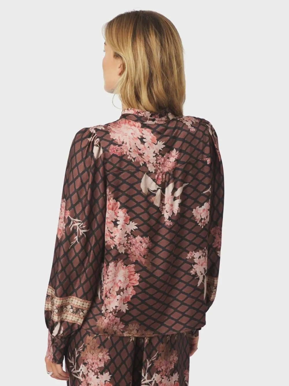 Clearance Massima Botanical Border Bluse, , 38 Dame Bluser & Skjorter