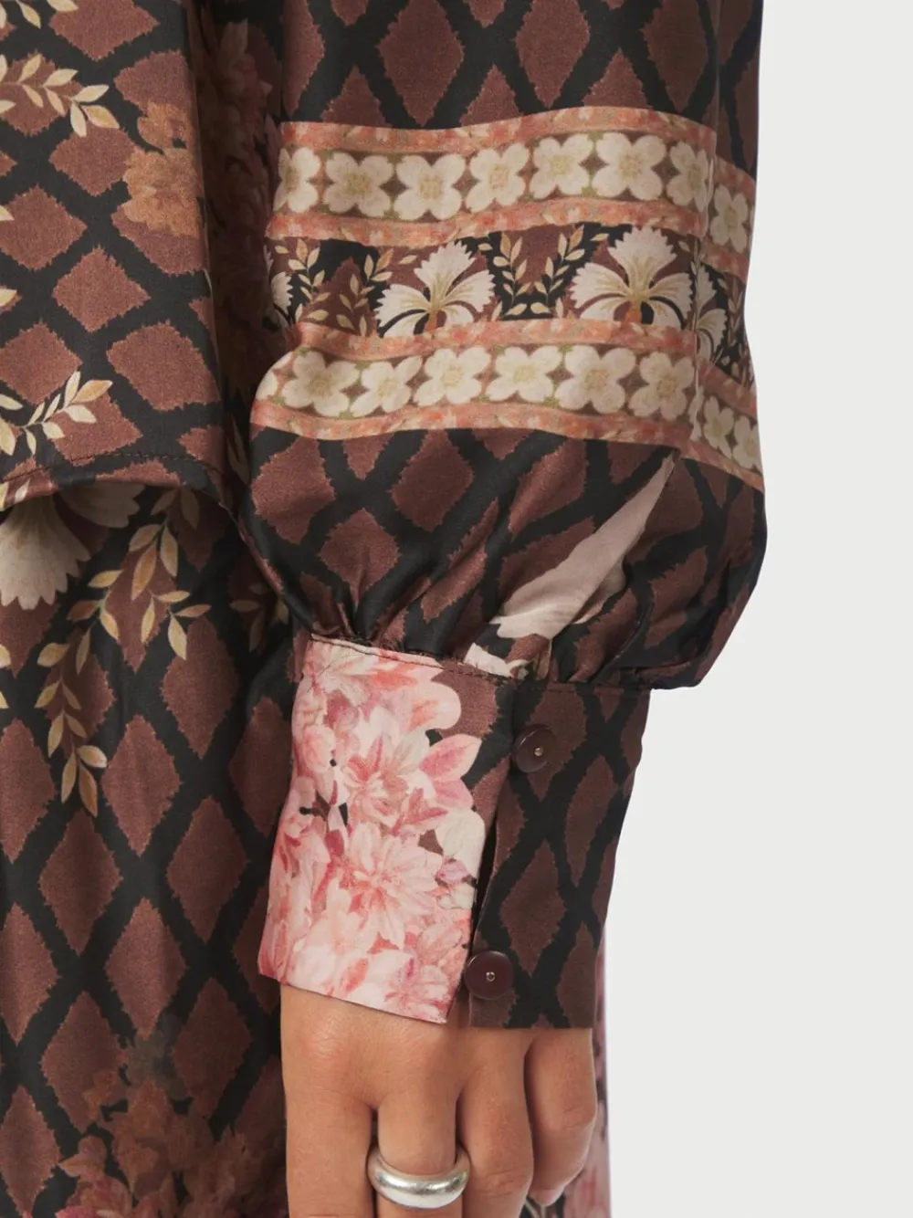 Clearance Massima Botanical Border Bluse, , 38 Dame Bluser & Skjorter