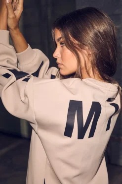 Haute L’Amitié Maxi Split Logo Sweatshirt, , S-Dame Strik & Sweatshirts