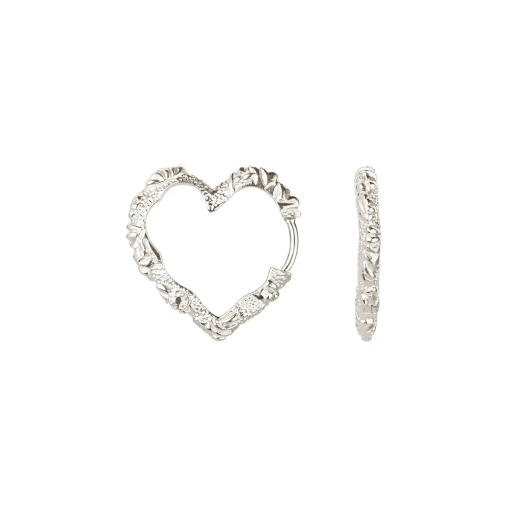 Camille Brinch Medium Heart Crush Hoops,-Dame Øreringe