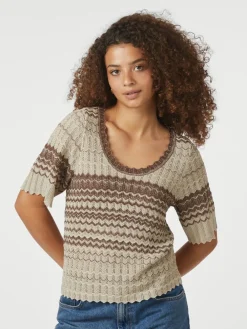 Neo Noir Meiko Stitch Knit Bluse, , 36-Dame Strik & Sweatshirts