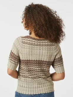 Neo Noir Meiko Stitch Knit Bluse, , 36-Dame Strik & Sweatshirts