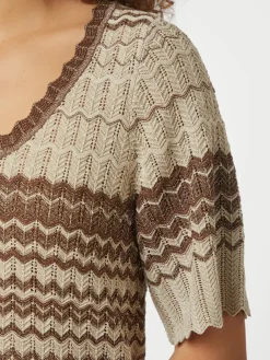 Neo Noir Meiko Stitch Knit Bluse, , 36-Dame Strik & Sweatshirts