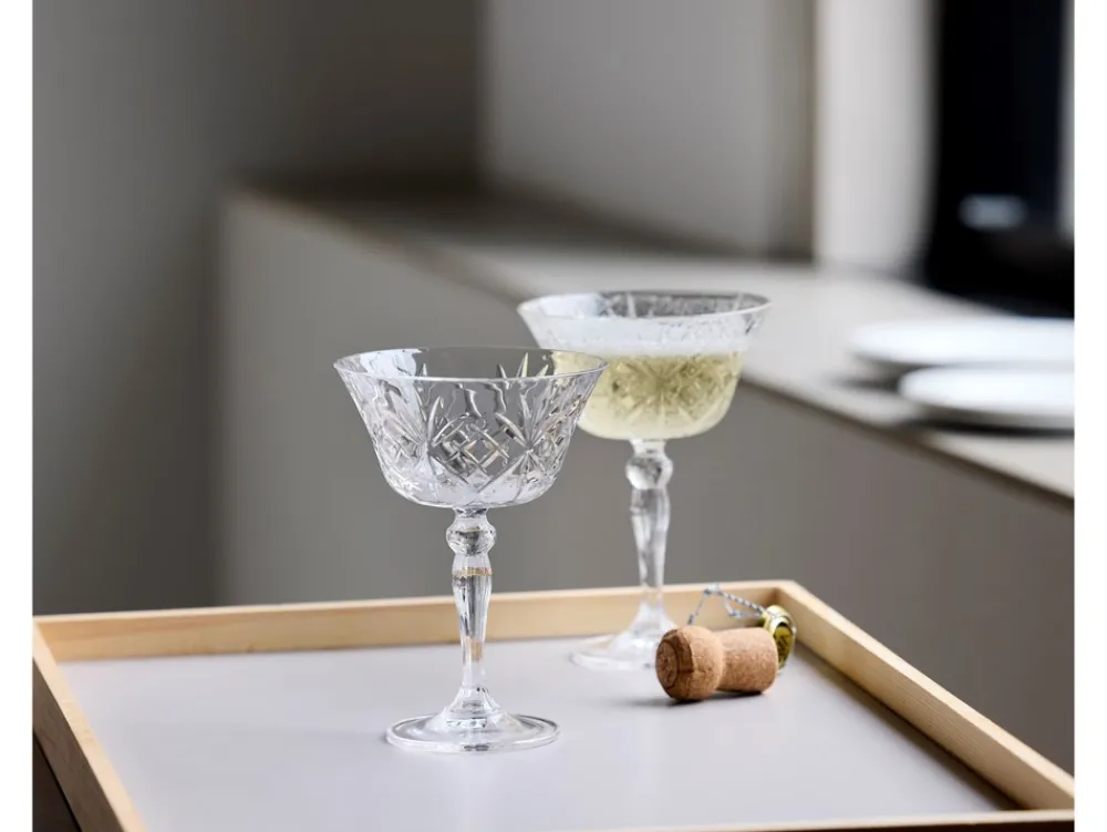 Lyngby Glas Melodia 4-pak Champagneskål, , 26 cl- Glas