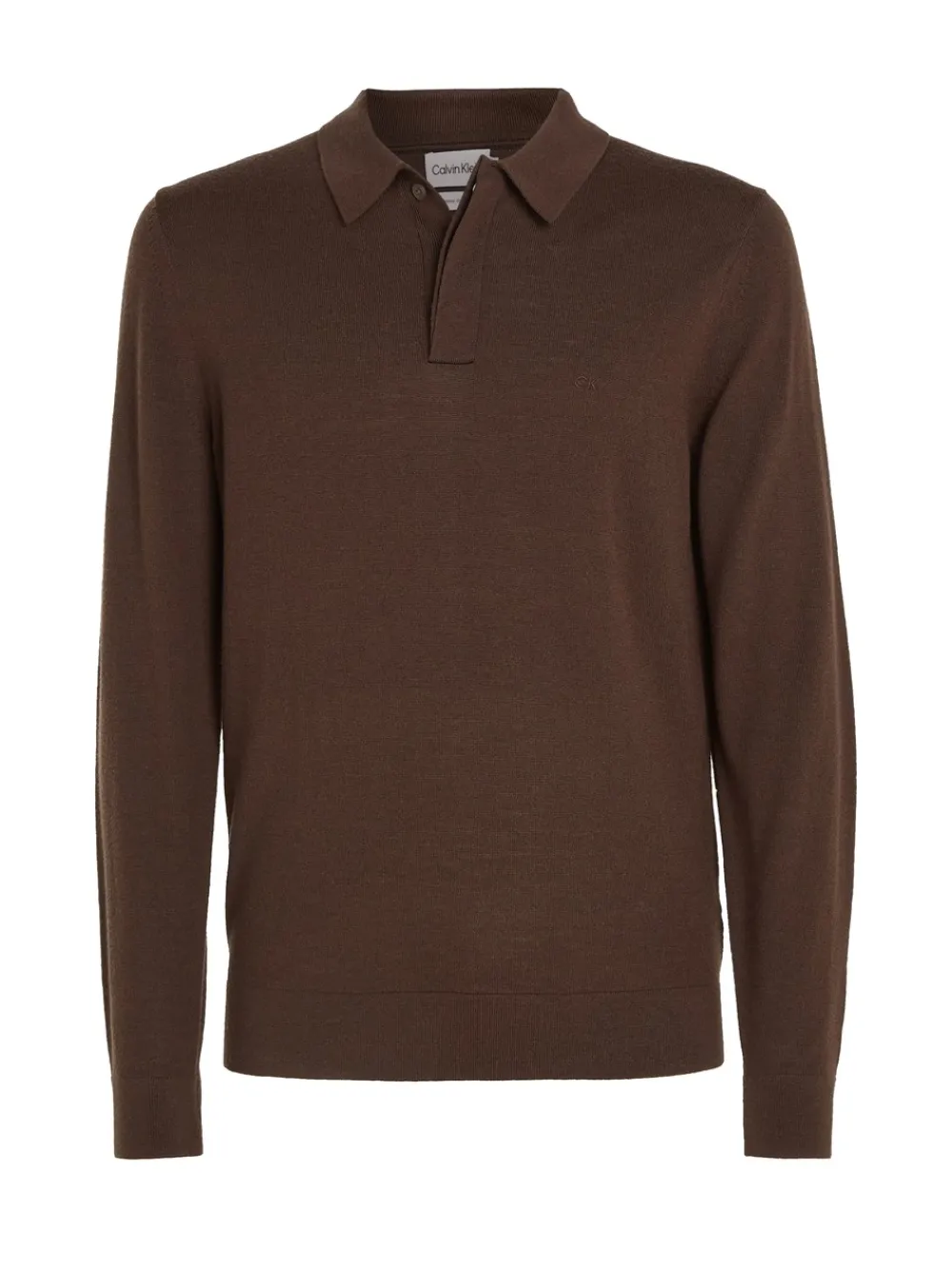Calvin Klein Merino Polo Pullover, , L- Strik