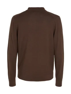 Calvin Klein Merino Polo Pullover, , L- Strik