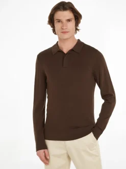 Calvin Klein Merino Polo Pullover, , L- Strik