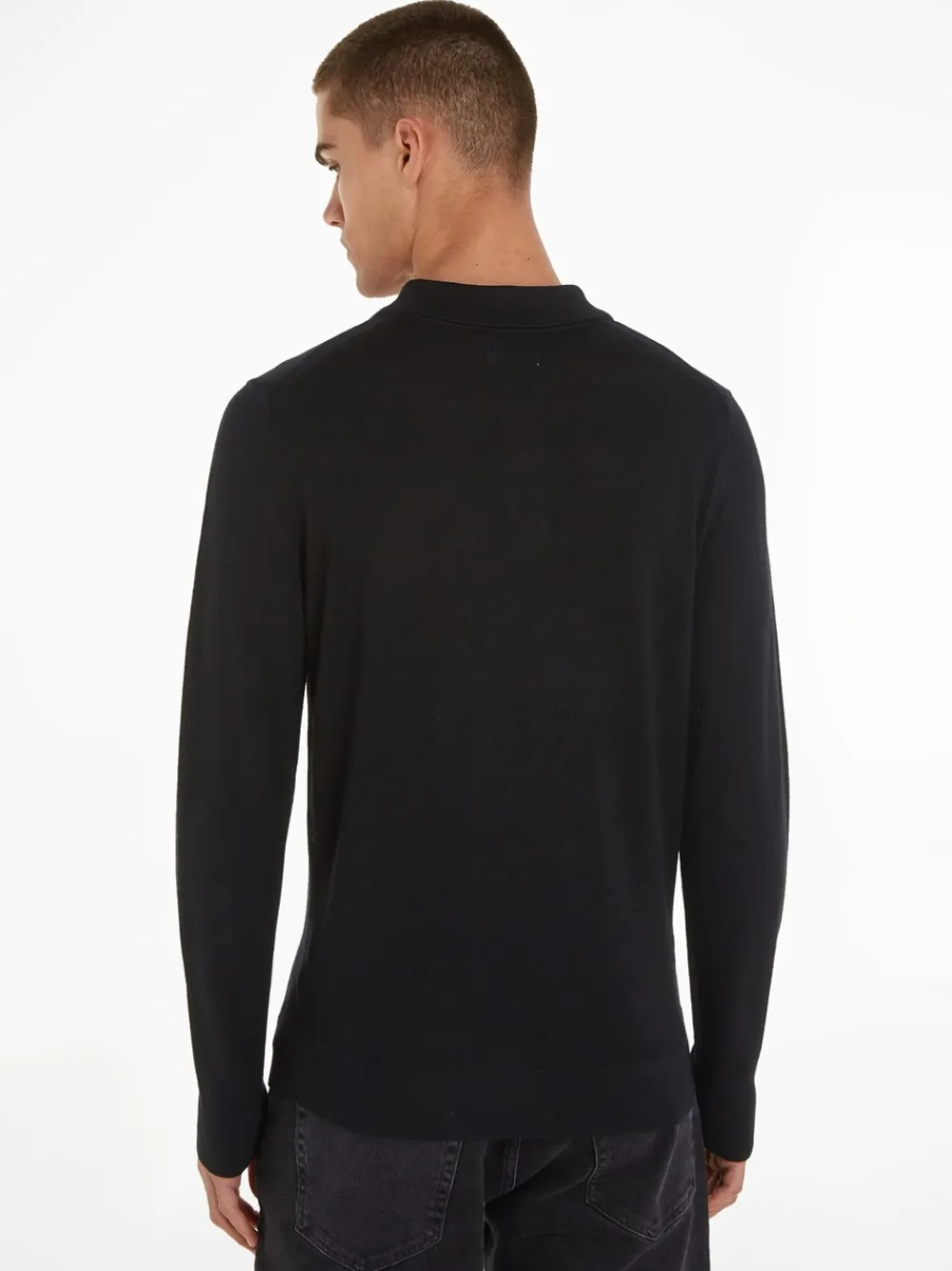 Calvin Klein Merino Polo Pullover, , XL- Strik
