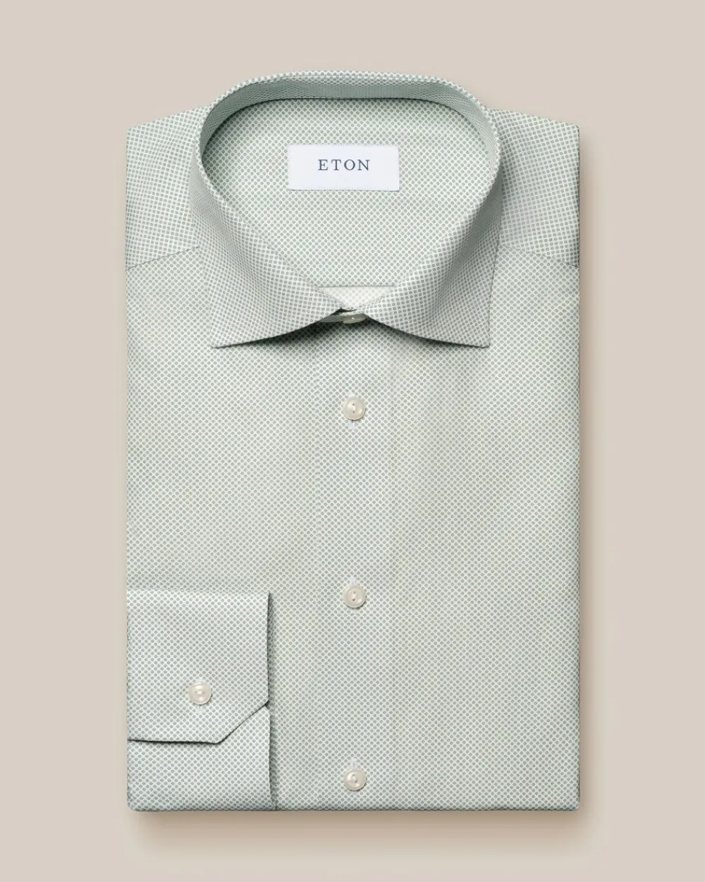 Eton Micro Print Signature Poplin Contemporary Fit Skjorte, , 42- Skjorter