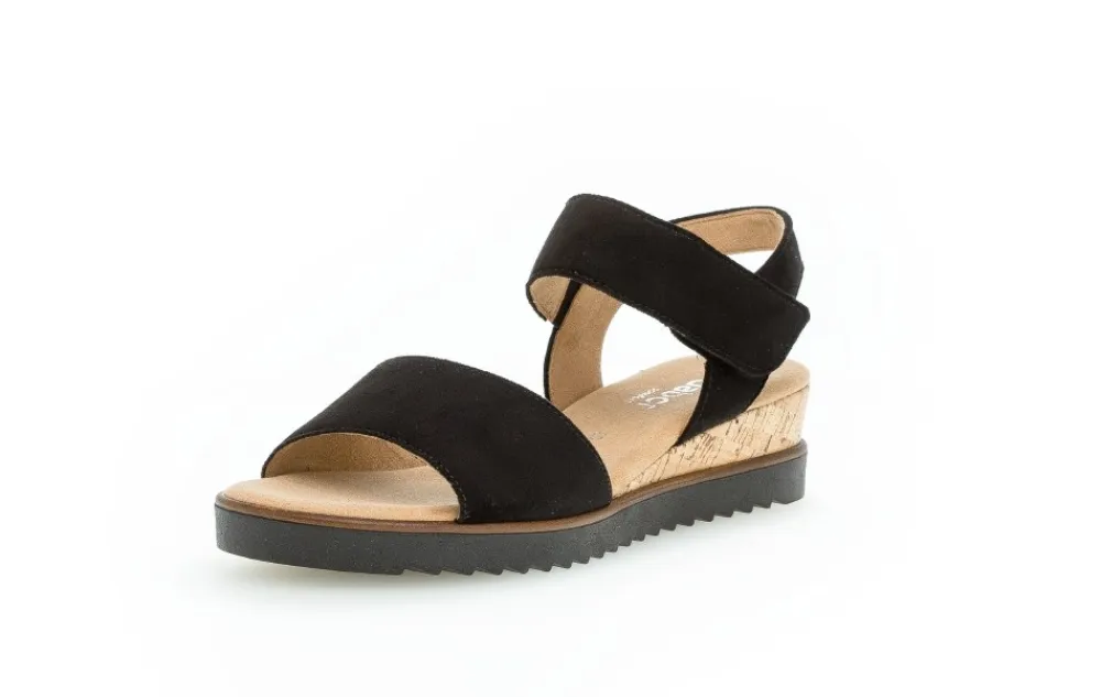 Gabor Microvelour Sandaler, , 41-Dame Sandaler