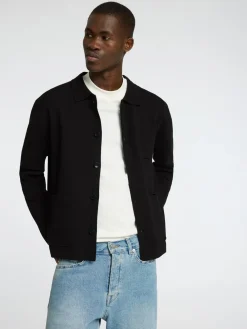 Online Mike Light Polo Cardigan, , XXL Cardigans