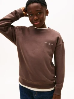 Tommy Hilfiger Mini Corp C-Neck Sweatshirt, , 164 cm-Børn Strik & Sweatshirts