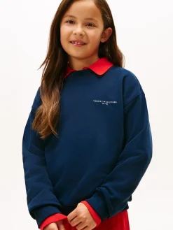 Tommy Hilfiger Mini Corp C-Neck Sweatshirt, , 164 cm-Børn Strik & Sweatshirts