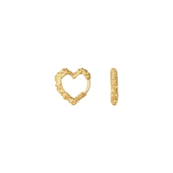 Camille Brinch Mini Heart Crush Hoops,-Dame Øreringe