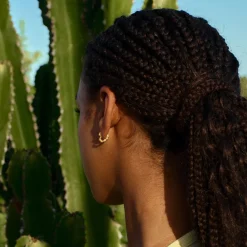 Camille Brinch Mini Heart Crush Hoops,-Dame Øreringe